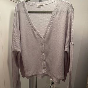 Grey button up sweater - urban outfitters
